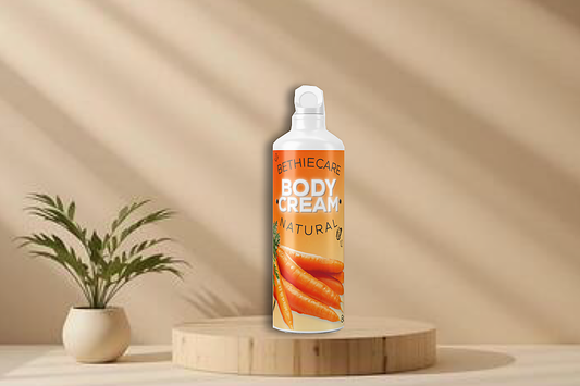 Carrot Brightening Body Cream | Spot & Uneven Tone Care | Hydrating Glow Moisturizer | Soft & Smooth Skin Cream