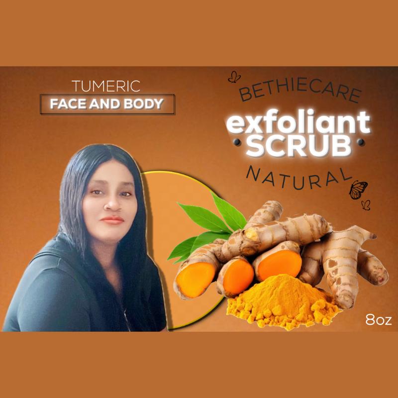 Turmeric Exfoliating Body Scrub for Glowing Skin | Spot & Uneven Tone Care | Smoothing Sugar Scrub | Radiance Boost Exfoliant