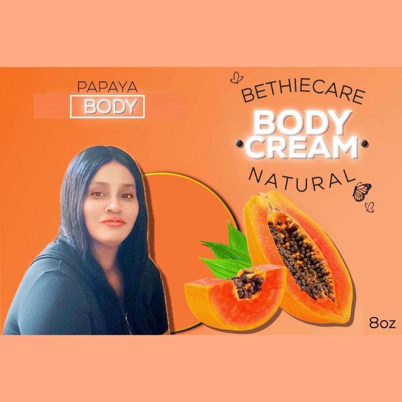 Papaya Brightening Body Cream | Spot & Uneven Tone Care | Hydrating Glow Moisturizer | Soft & Smooth Skin Cream